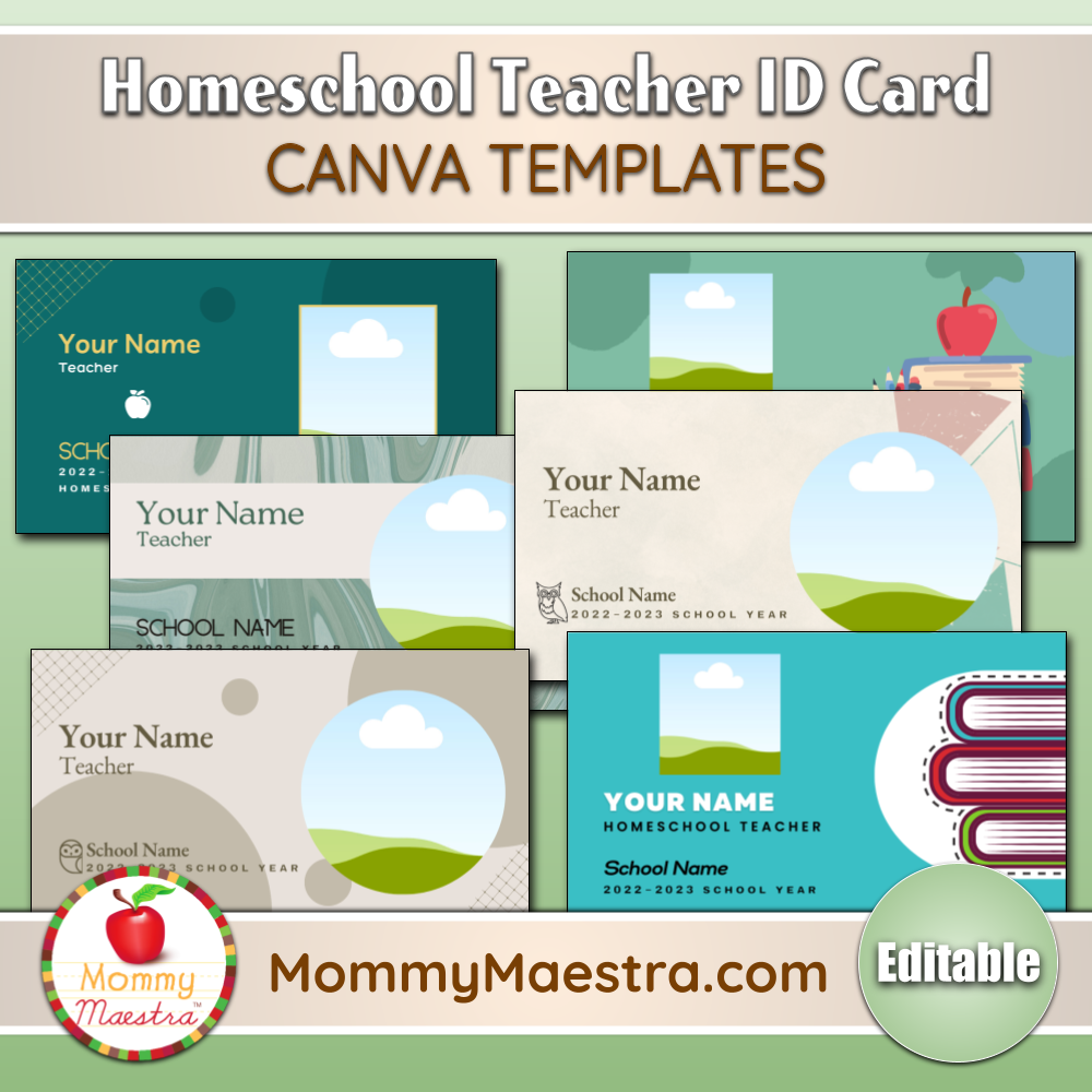Homeschool Teacher ID Card Templates